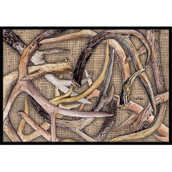 Jensendistributionservices Deer Horns Indoor Or Outdoor Doormat; 24 x 36 in. - MI247680
