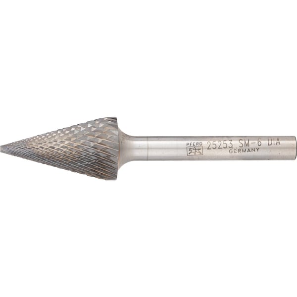 Pferd Carbide Bur, SCTI SM-6, 1/4", Diamond Cut - 25253