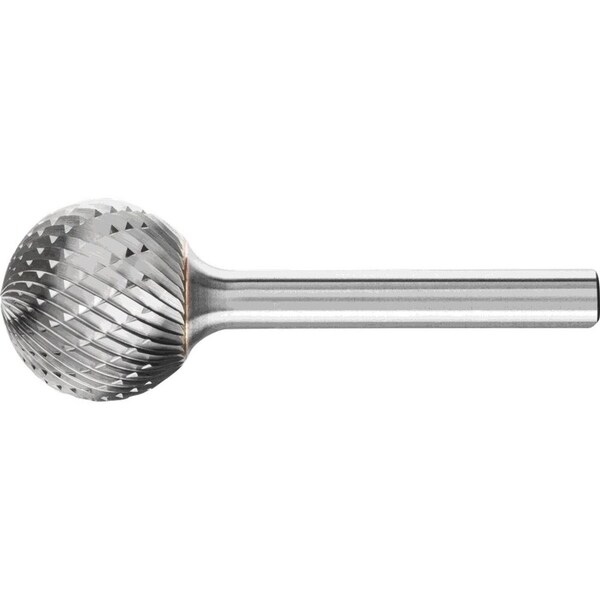Pferd 24602 Carbide Bur - Ball Shape, DBL Cut 3/4in x 11/16in x 1/4in Shank - SD-7 - 24602-PFERD