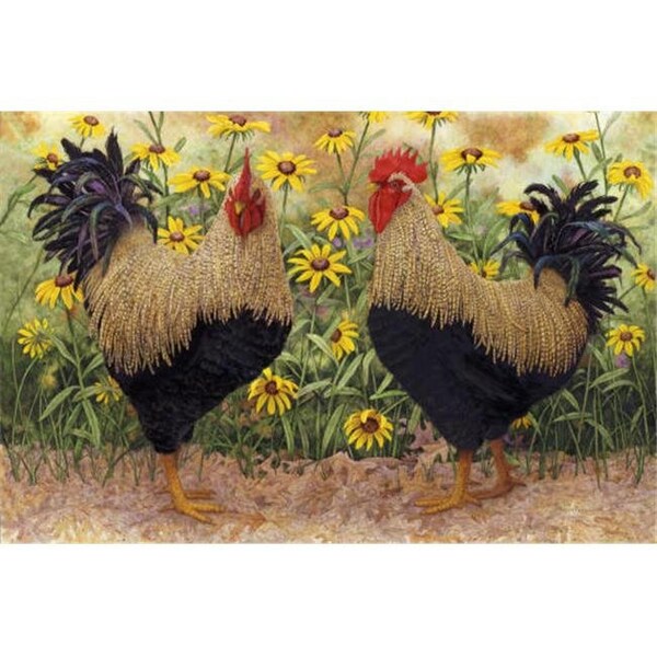 Custom Printed Rugs Custom Printed Rugs CPR035 Peck & Wadsworth 18 x 30 in. Doormat Rug - Gold & Yellow; Green; Yellow - CPR035