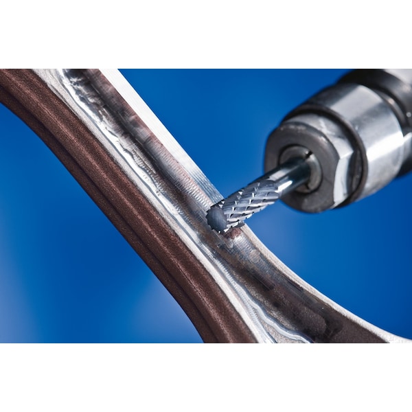 Pferd HICOAT Bur - Cylind. (Plain End), DBL Cut - 1/4" x 5/8" x 1/4" Shank - SA-1, FEP Coating - 27040