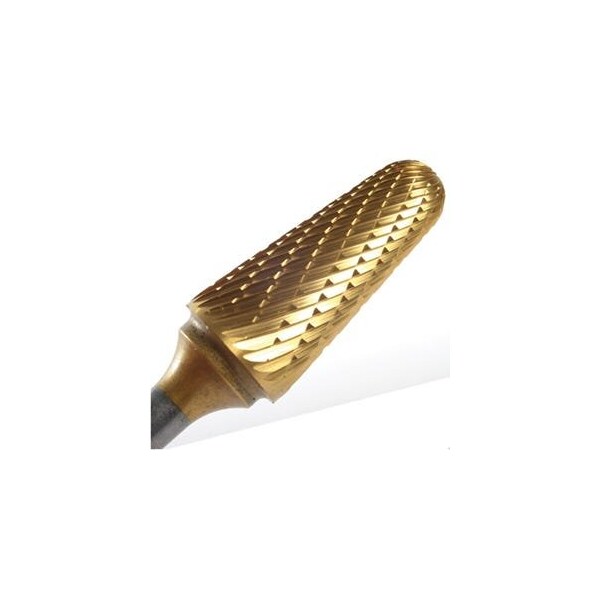 Champion Cutting Tool Taper Radius End Carbide Bur for Narrow Contours / Surface Machining Unctd, 1/2in Cut Dia - CHA USL4