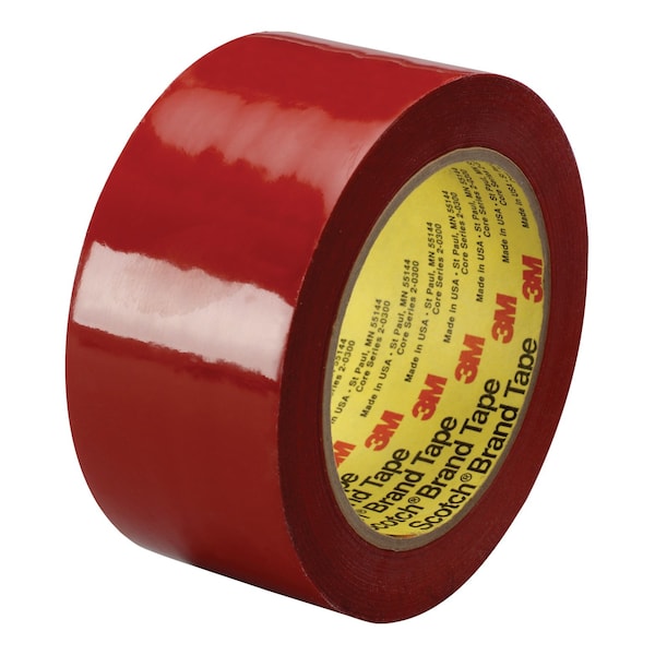 3M Film Tape, Polyethylene, Red, 2 In x 36 Yd - 483