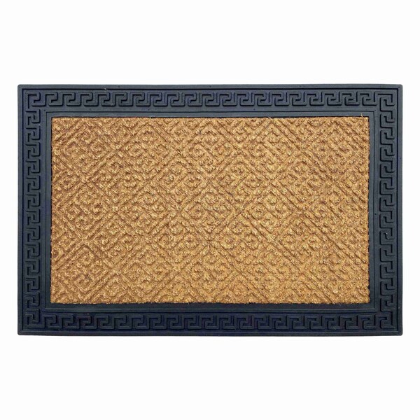 Calloway Mills Entrance Mat, Coir/Rubber, Black, White - 106592436