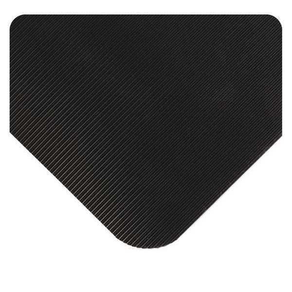 Wearwell Antifatigue Mat, 25 ft. L x 3 ft. W, 5/8" Thickness, Corrugated, Black - 720.58X3X25BK