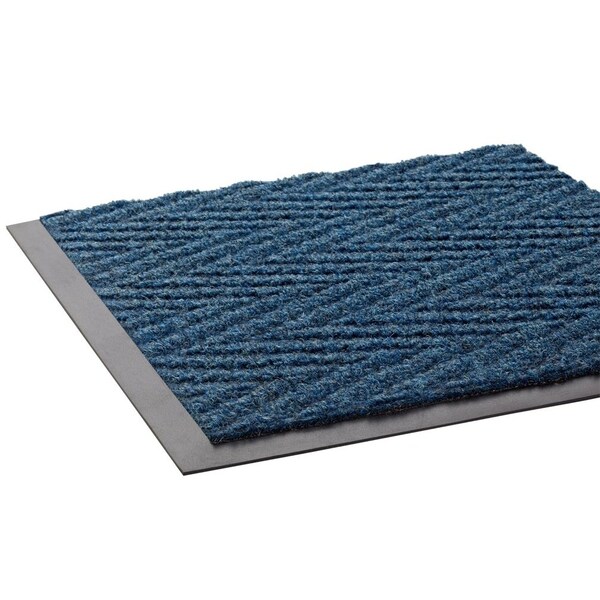 Crown Matting Technologies Scraper/Wiper Mat, Polypropylene, 5/16" Thick, Steel Blue, 4' W x 8' L - CN 0048SB
