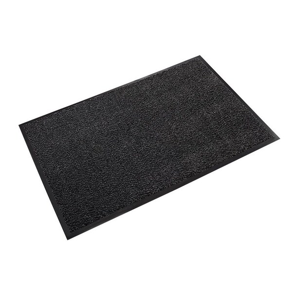 Crown Matting Technologies Wiper Mat, Polypropylene microfiber, 1/2" Thick, Charcoal, 6' W x 10' L - DS 0610CH
