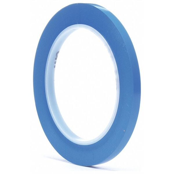 3M Film Tape, Vinyl, Blue, 1/4In x 36 Yd, PK144 - 61192