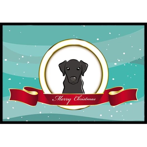Carolines Treasures Carolines Treasures BB1545MAT Black Labrador Merry Christmas Indoor & Outdoor Mat; 18 x 27 in. - BB1545MAT