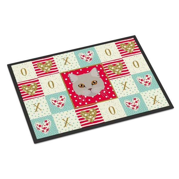 Carolines Treasures 18 x 27 in. Brazilian Semi Longhair Cat Love Indoor or Outdoor Mat - CK5094MAT