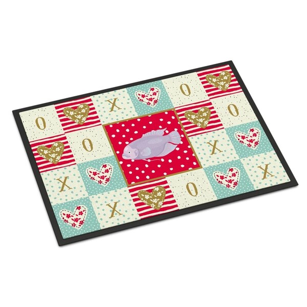 Carolines Treasures 18 x 27 in. Giant Gourami Love Indoor or Outdoor Mat - CK5487MAT