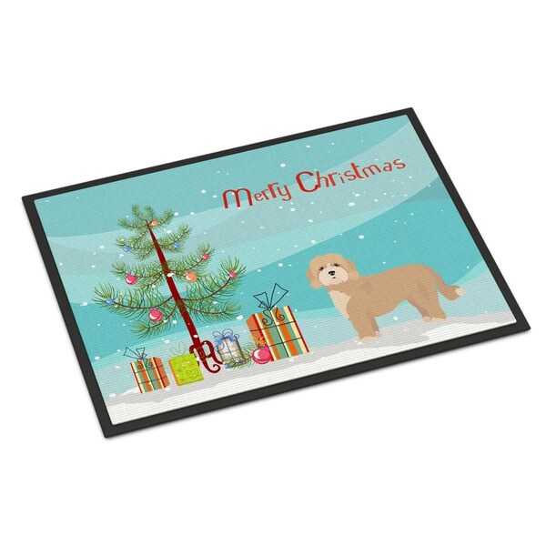 Carolines Treasures 24 x 36 in. Cavachon Christmas Tree Indoor or Outdoor Mat - CK3810JMAT
