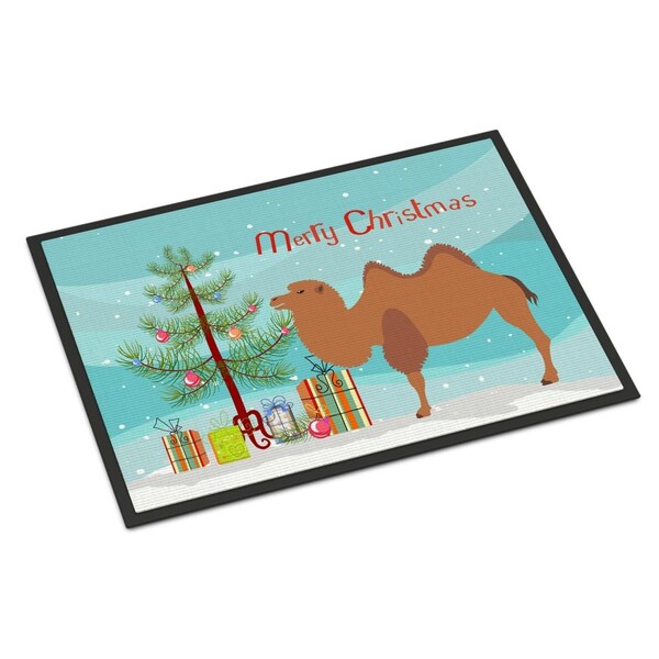 Carolines Treasures Bactrian Camel Christmas Indoor or Outdoor Mat - 18 x 27 in. - BB9185MAT