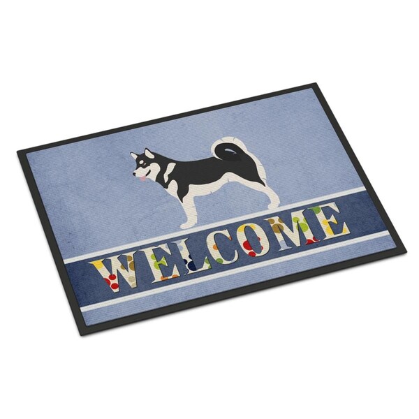 Carolines Treasures Alaskan Malamute Welcome Indoor or Outdoor Mat - 24 x 36 in. - BB8324JMAT