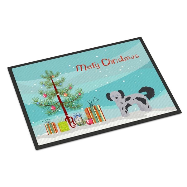 Carolines Treasures 24 x 36 in. Shih Poo Christmas Tree Indoor or Outdoor Mat - CK3872JMAT