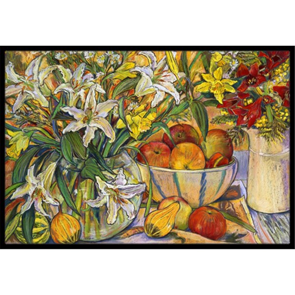 Carolines Treasures Fruit- Flowers and Vegetables Indoor or Outdoor Mat- 24 x 36 - DND021JMAT
