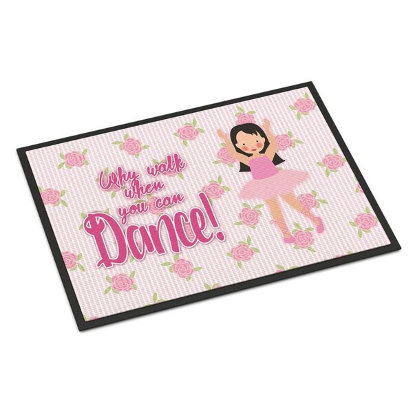 Carolines Treasures 24 x 36 in. Ballet Long Dark Hair Indoor or Outdoor Mat - BB5388JMAT