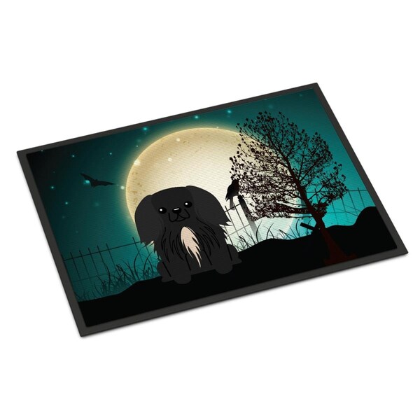 Carolines Treasures 24 x 36 in. Halloween Scary Pekingnese Black Indoor or Outdoor Mat - BB2297JMAT