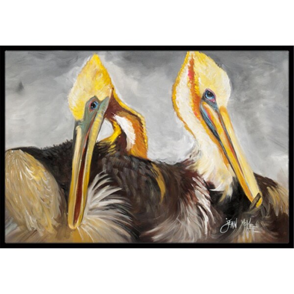 Carolines Treasures Pelicans Preening Indoor and Outdoor Mat- 24 x 36 in. - JMK1025JMAT