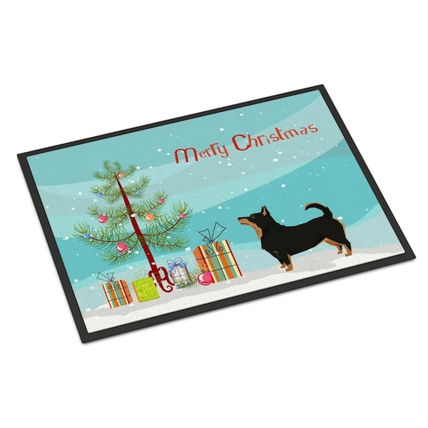 Carolines Treasures 18 x 27 in. Lancashire Terrier Christmas Tree Indoor or Outdoor Mat - CK3550MAT