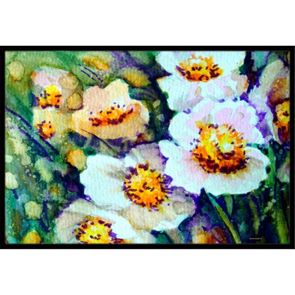 Carolines Treasures Raindrops On Poppies Indoor and Outdoor Mat- 24 x 36 in. - PJC1108JMAT
