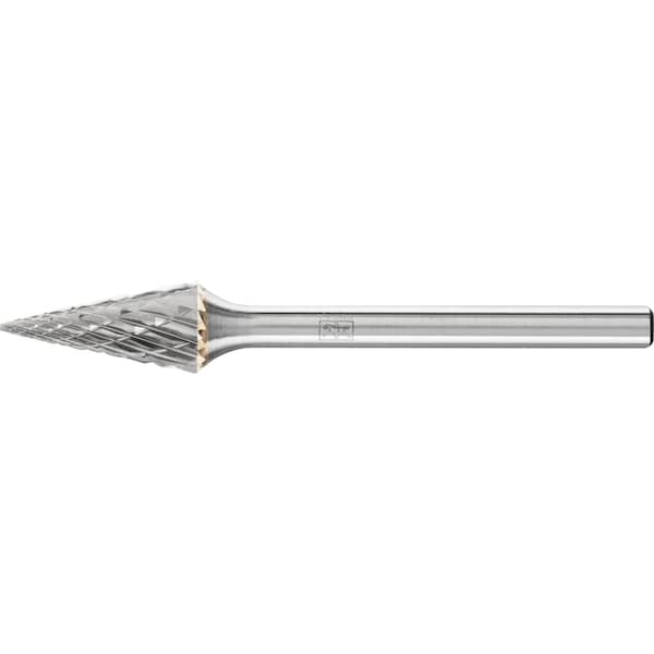 Pferd Carbide Bur - Cone (Pointed), DBL Cut - 1/4" x 1/2" x 1/8" Shank - SM-51 - 23502