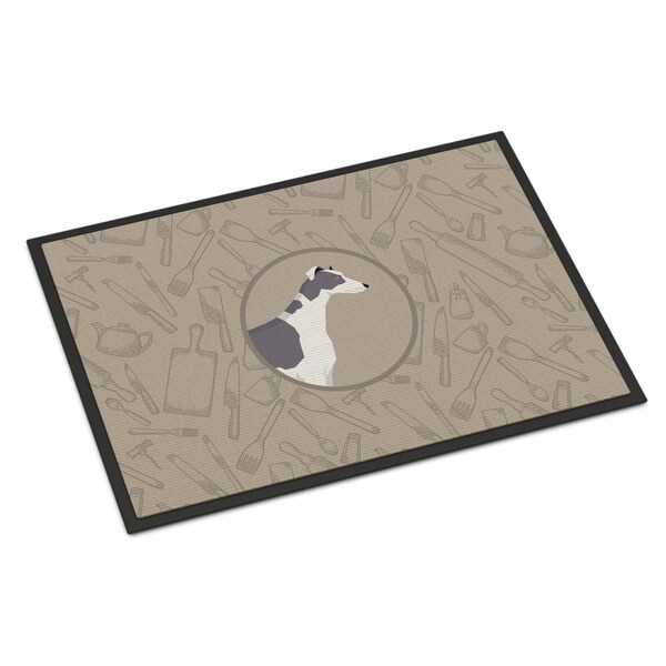 Carolines Treasures 24 x 36 in. Greyhound in the Kitchen Indoor or Outdoor Mat - CK2190JMAT