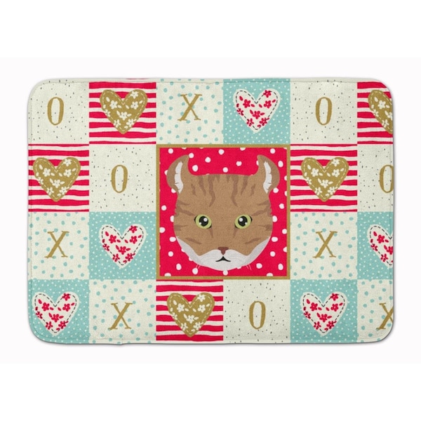 Carolines Treasures 19 x 27 in. Highlander Lynx Cat Love Machine Washable Memory Foam Mat - CK5121RUG