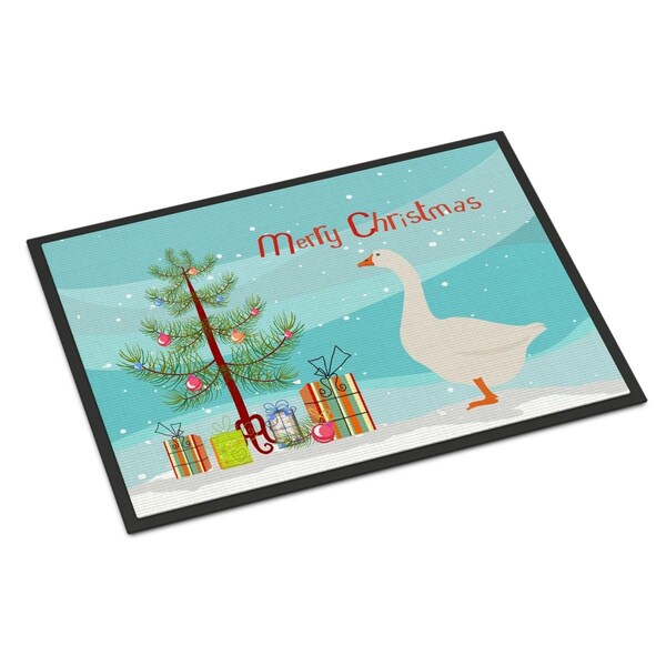 Carolines Treasures Embden Goose Christmas Indoor or Outdoor Mat, 24 x 36 in. - BB9259JMAT
