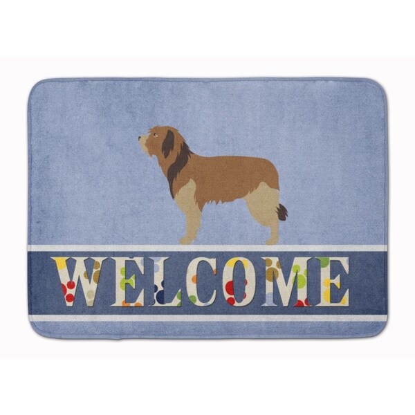 Carolines Treasures Catalan Sheepdog Welcome Machine Washable Memory Foam Mat - BB8295RUG