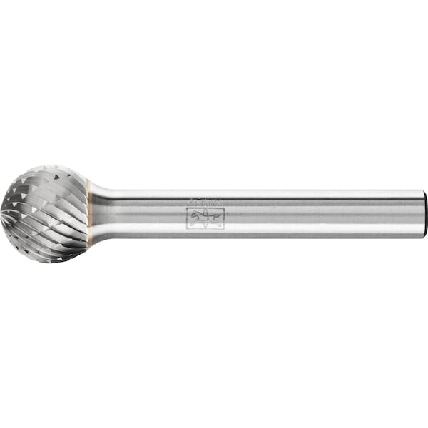 Pferd Carbide Bur - Ball, STEEL cut - 5/8" x 9/16" x 1/4" shank - SD-6 - 24599