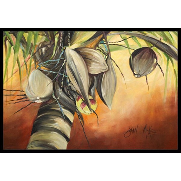 Carolines Treasures Coconut Tree Indoor and Outdoor Mat- 18 x 27 in. - JMK1128MAT