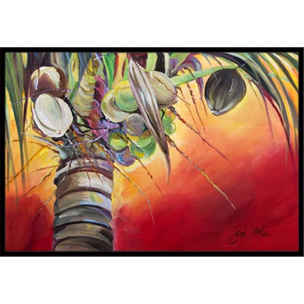 Carolines Treasures Sunset On The Coconut Tree Indoor and Outdoor Mat- 24 x 36 in. - JMK1133JMAT