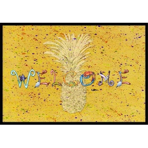 Carolines Treasures Carolines Treasures 8557-JMAT Pineapple Indoor Or Outdoor Doormat; 24 x 36 in. - 8557-JMAT