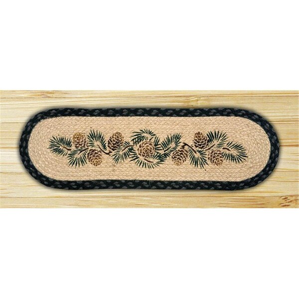 Palacedesigns Capitol Importing Pinecone 27 in x 825 in Oval Stair Tread - PA51674
