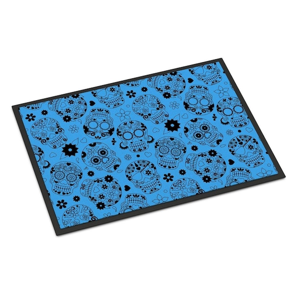 Micasa Day of the Dead Red Indoor or Outdoor Mat18 x 27 in. - MI231169