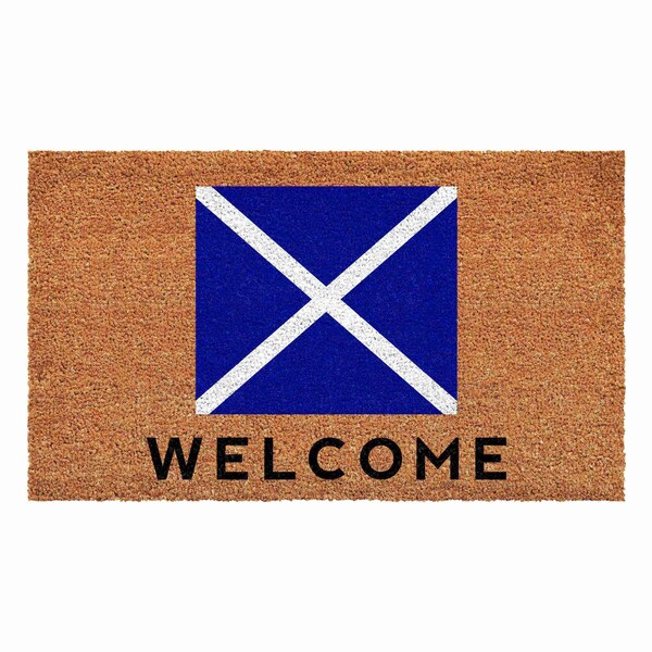 Calloway Mills Personalized Door Mat, Blue, White, Black, Natural, 24 in W x 36 in L - 108122436M