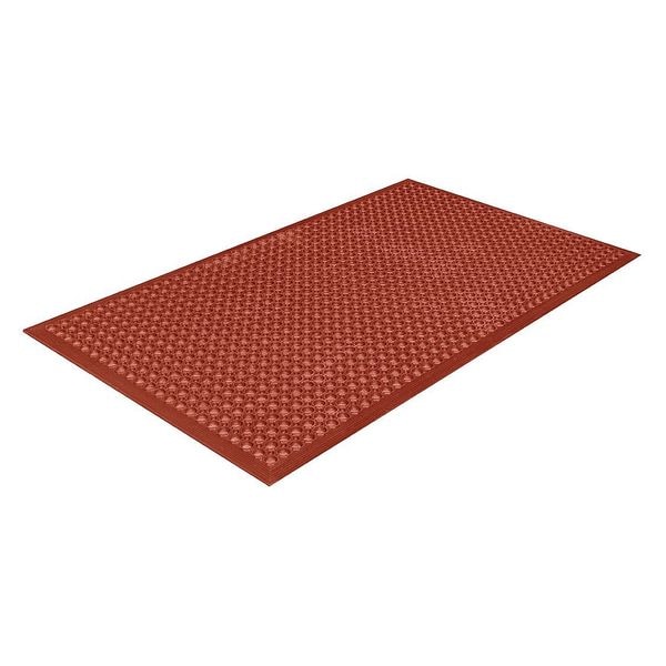 Crown Matting Technologies Drainage Mat, Nitrile, Raised Surface Rings, 3 ft. W x 5 ft. L, Terra Cotta - WS CT35TC