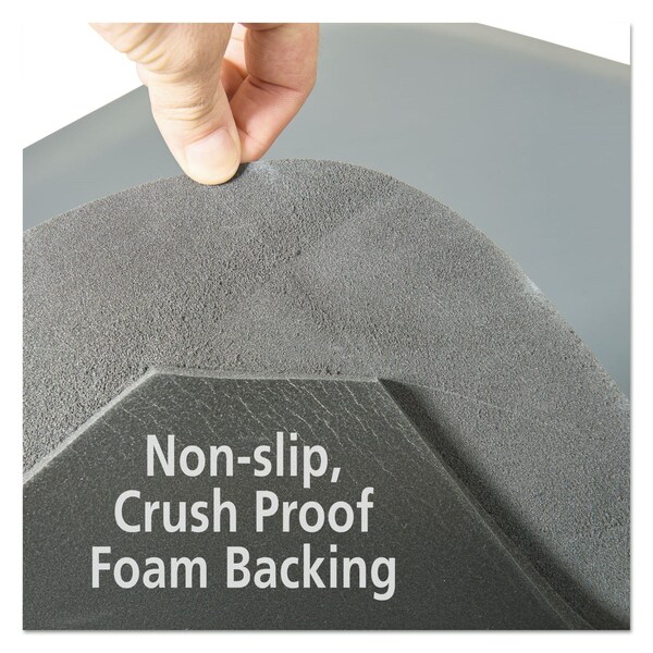 Guardian Floor Protection Antifatigue Mat, 36" L x 24" W, 0.5" Thickness, Solid PVC, Gray - 44020350