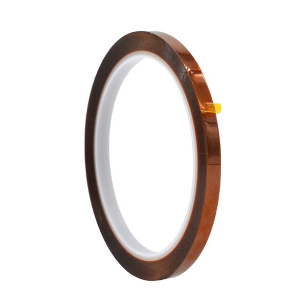 Wod Tape Kapton Tape for 3D Printers Will Thermoset, No Residue: 1/4in x 36yds, 144PK - WOD PKT2-00250-144-36-AMB