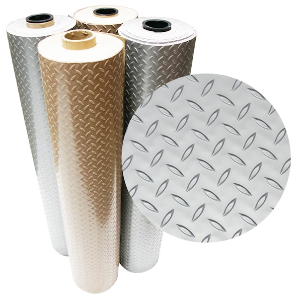 Rubber-Cal Metalic Flooring, 2.5mm thick, Beige - 03-W266