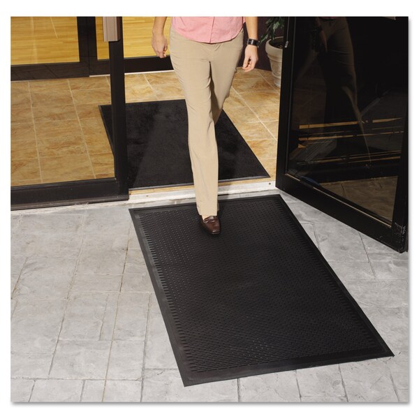 Guardian Floor Protection Floor Mat, 0.31" Thick, Black, 36 in W x 60 in L - 14030500