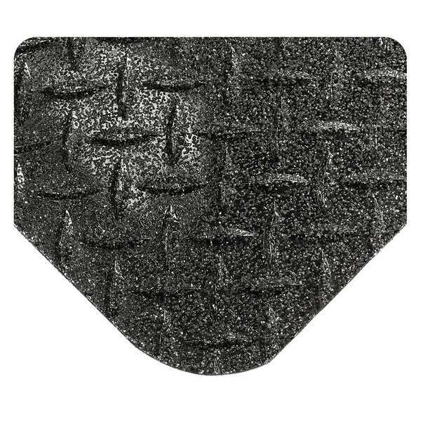 Wearwell Antifatigue Mat, 5 ft. L x 3 ft. W, 15/16" Thickness, Diamond Plate, Black - 416