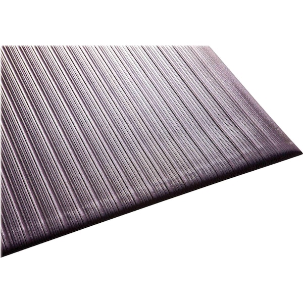 Genuine Joe Antifatigue Mat, 12 ft. L x 36" W, 0.38" Thickness, Textured, Black - GJO01710
