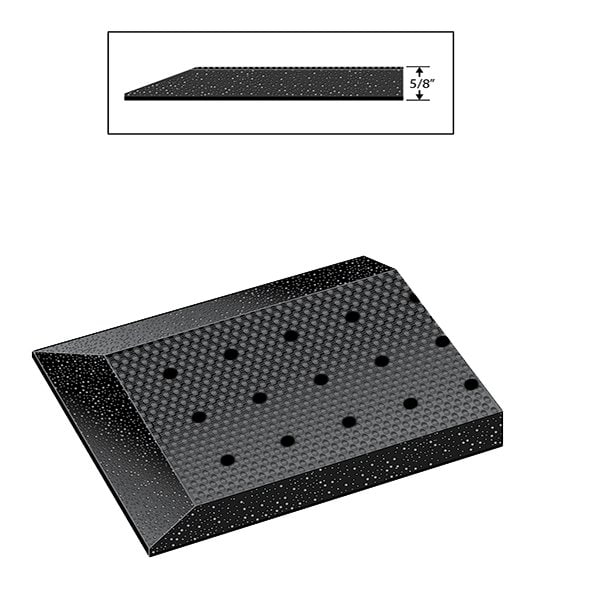 Rhino Mats AMA Cloud Anti-Fatigue Drainage Mat, Rubber, Drainage Holes, 3 ft W x 6 ft L, Black - AC-3672-P