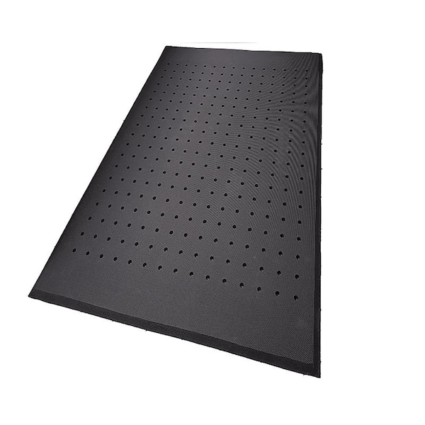 Rhino Mats AMA Cloud Anti-Fatigue Drainage Mat, Rubber, Drainage Holes, 3 ft W x 6 ft L, Black - AC-3672-P