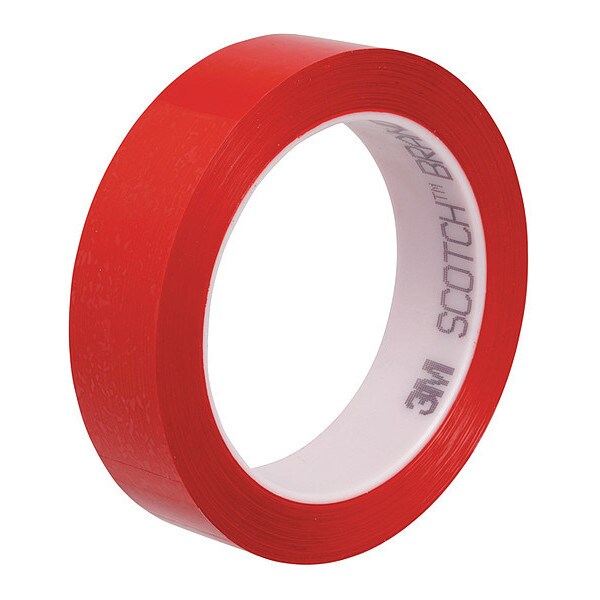 3M Film Tape, Red, 1 1/2" x 72yd., PK8 - 850