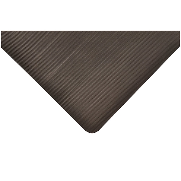 Notrax Antifatigue Mat, 5 ft L x 3 ft W, 1/2 in Thickness, Vinyl, Corrugated, Black - 474S0035BL