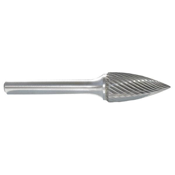 Zoro Select Carbide Bur, Flame, 1/8 In, 1/8 Shank - 310-001150
