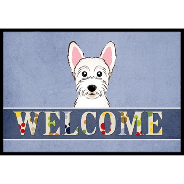 Carolines Treasures Westie Welcome Indoor and Outdoor Mat- 24 x 36 in. - BB1412JMAT
